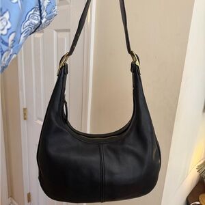 Vintage Coach 9591 West Zoe Legacy Black Leather Hobo Shoulder Bag